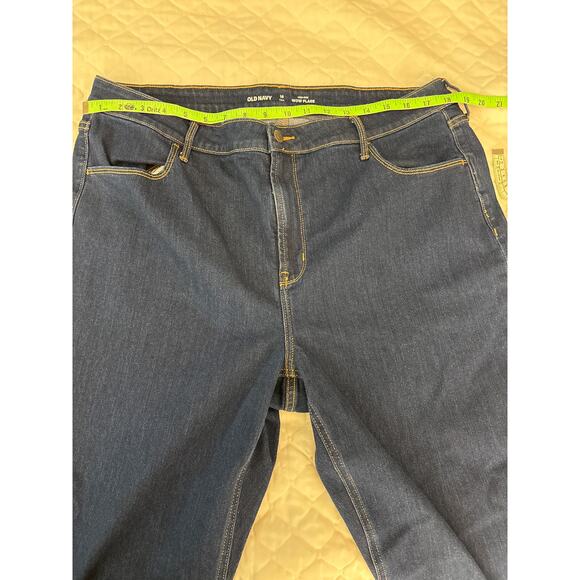 Old Navy Wow Flare Jeans 18 Tall High-Rise Dark Wash Stretch Denim Pants - Picture 6 of 8
